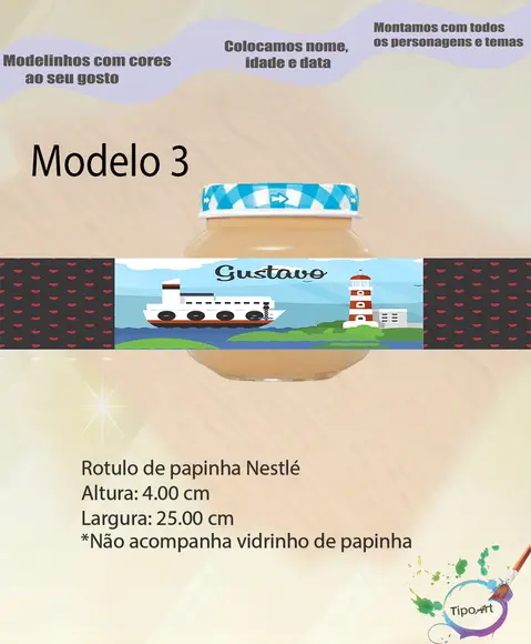 Rótulo Vidro Papinha-marinheiro