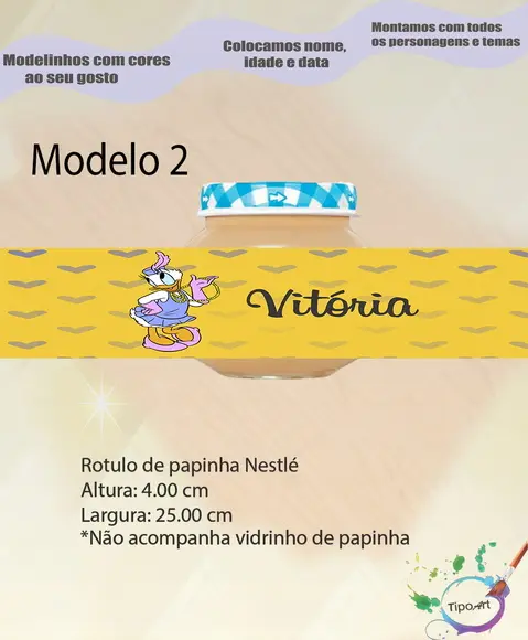 Rótulo Vidro Papinha-margarida