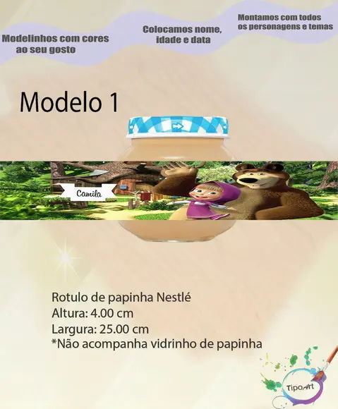 Rótulo Vidro Papinha-masha
