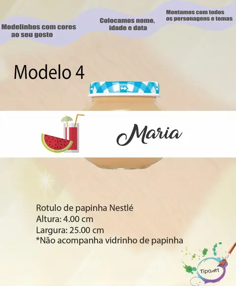 Rótulo Vidro Papinha-melancia