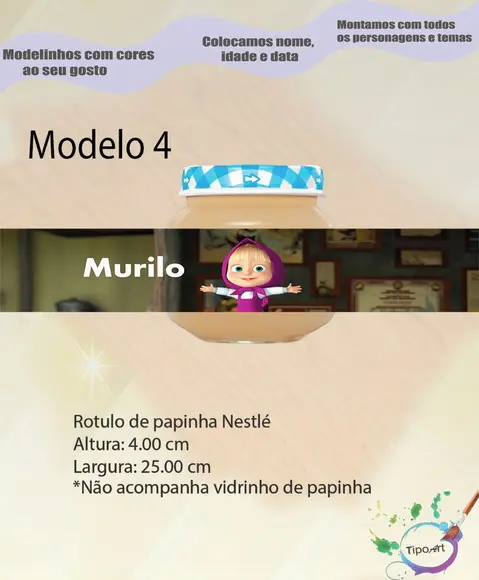 Rótulo Vidro Papinha-masha