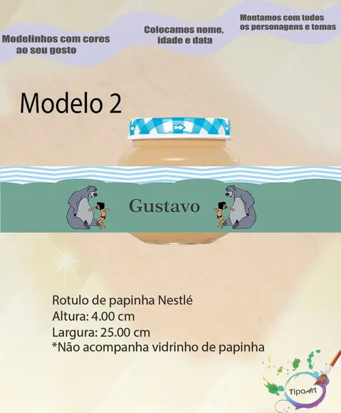 Rótulo Vidro Papinha-mogli