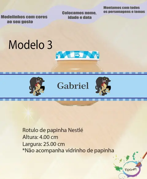 Rótulo Vidro Papinha-mogli
