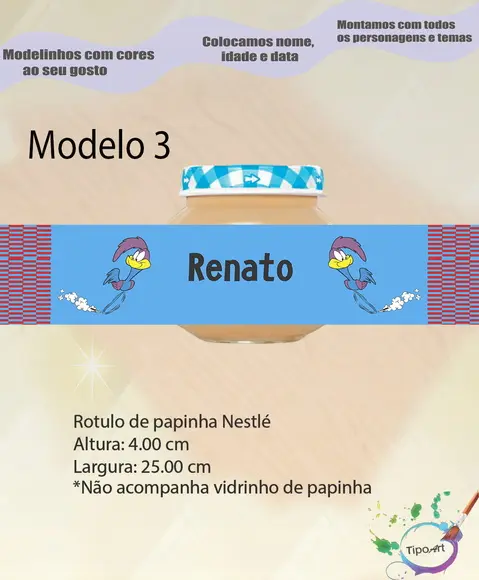 Rótulo Vidro Papinha-papaleguas