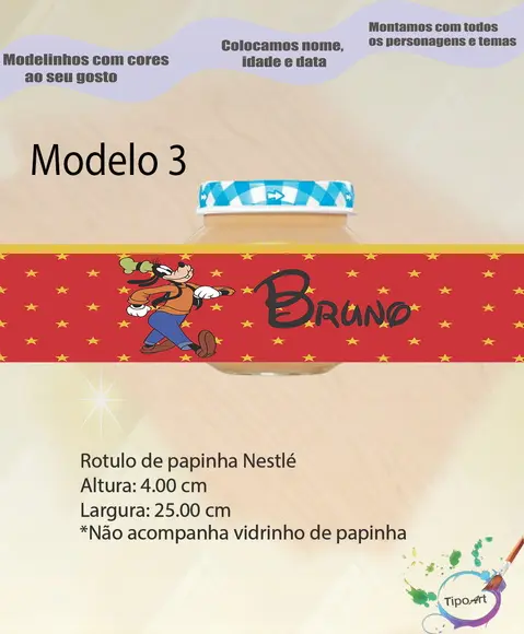 Rótulo Vidro Papinha-pateta