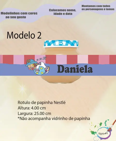 Rótulo Vidro Papinha-patatí Patatá