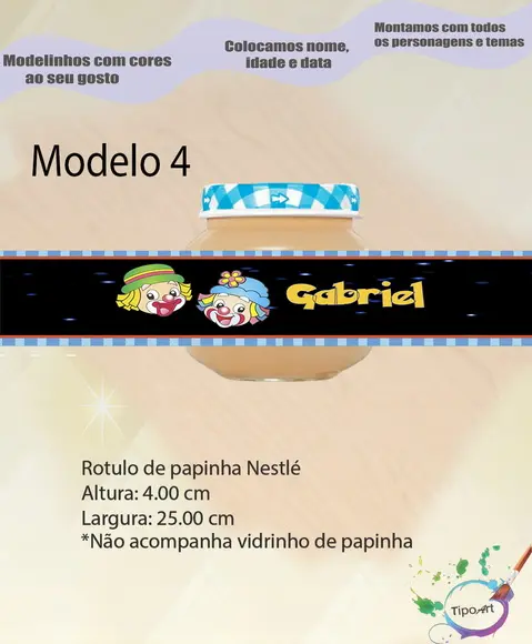 Rótulo Vidro Papinha-patatí Patatá