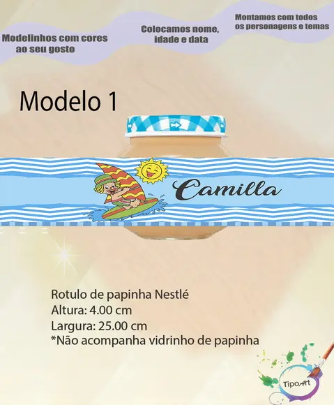 Rótulo Vidro Papinha-patatí Patatá