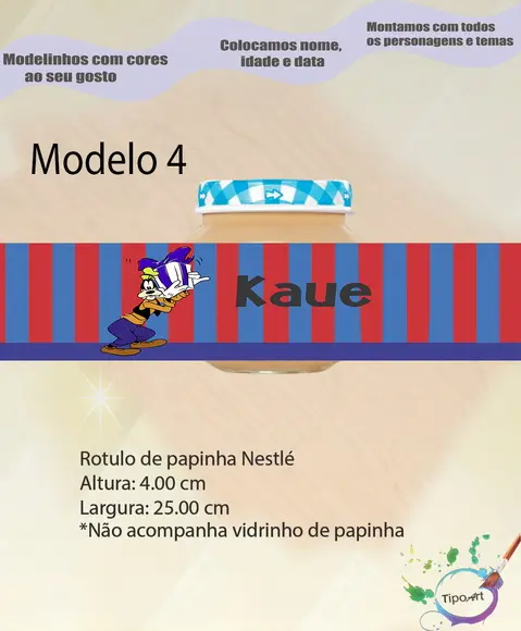 Rótulo Vidro Papinha-pateta