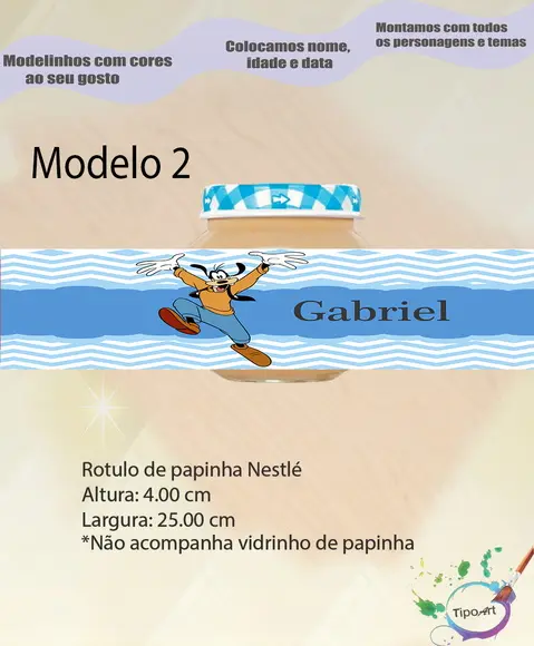 Rótulo Vidro Papinha-pateta