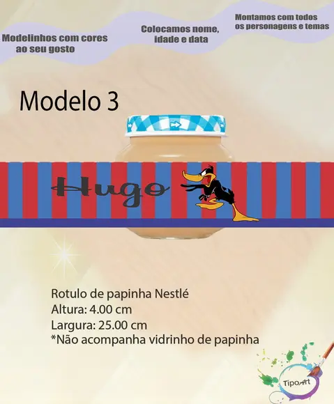 Rótulo Vidro Papinha-patolino