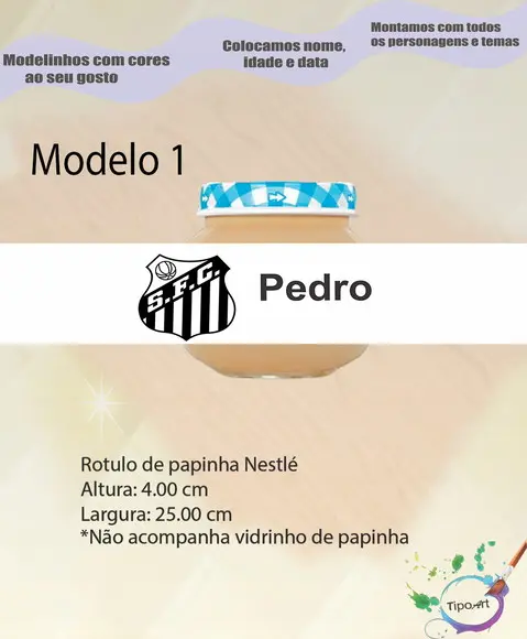 Rótulo Vidro Papinha-peixe