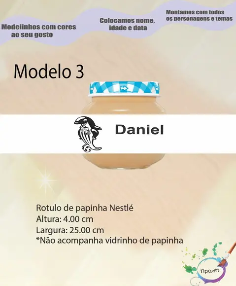 Rótulo Vidro Papinha-peixe