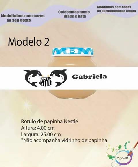 Rótulo Vidro Papinha-peixe