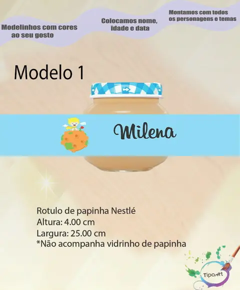 Rótulo Vidro Papinha-pequeno Príncipe
