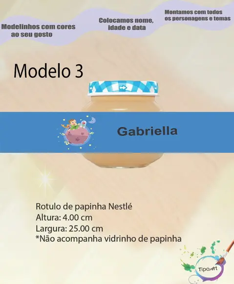 Rótulo Vidro Papinha-pequeno Príncipe