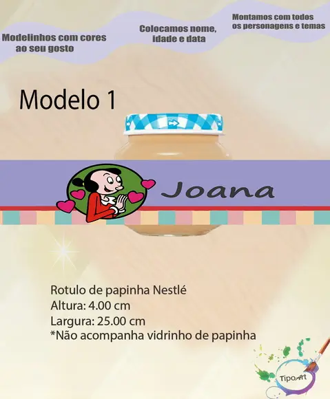 Rótulo Vidro Papinha-popai