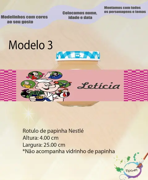 Rótulo Vidro Papinha-popai