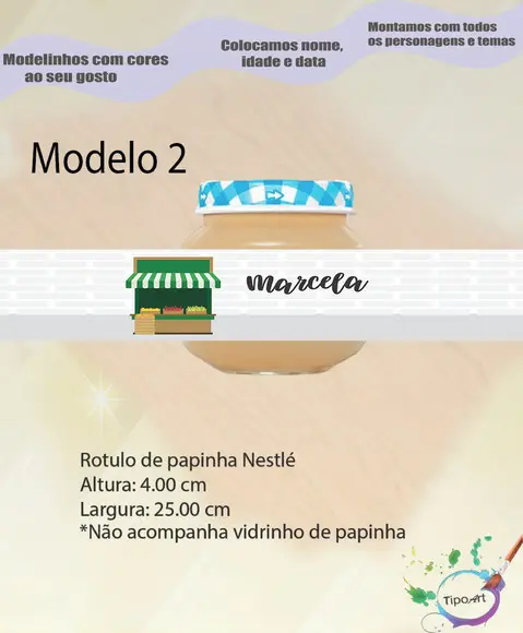 Rótulo Vidro Papinha-quitandinha