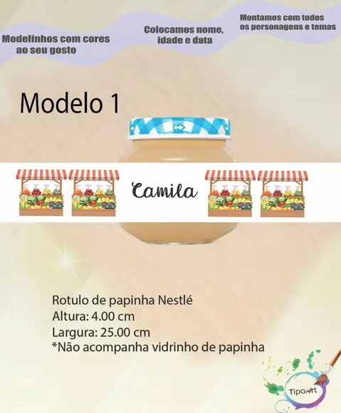 Rótulo Vidro Papinha-quitandinha