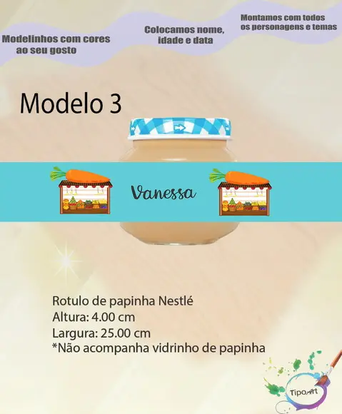 Rótulo Vidro Papinha-quitandinha