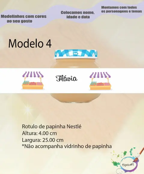 Rótulo Vidro Papinha-quitandinha