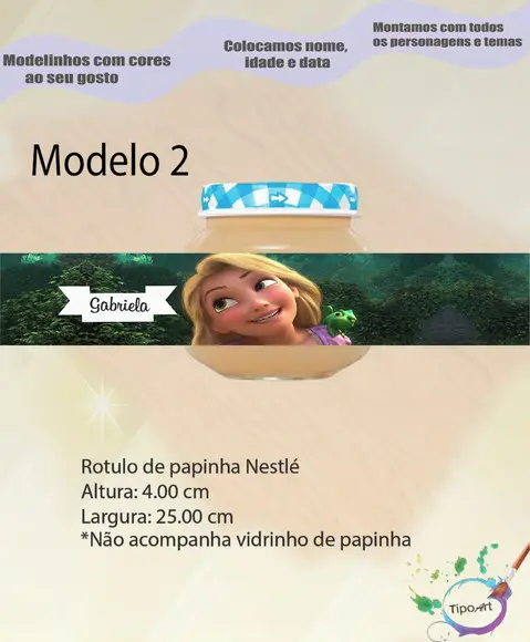 Rótulo Vidro Papinha-rapunzel