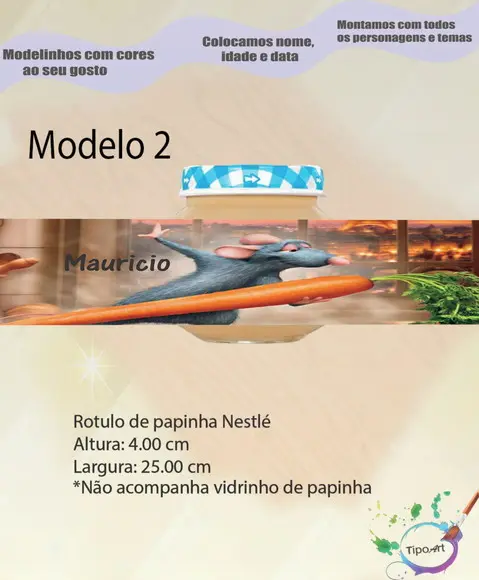 Rótulo Vidro Papinha-ratatouille