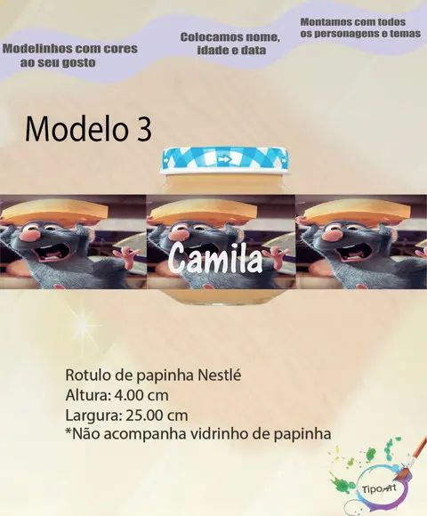 Rótulo Vidro Papinha-ratatouille