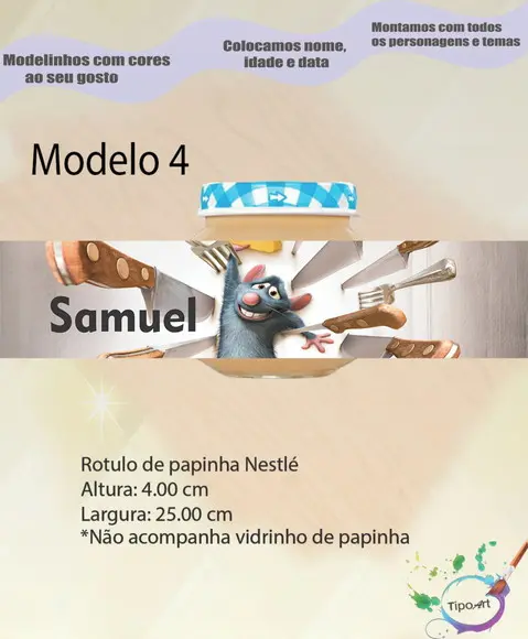 Rótulo Vidro Papinha-ratatouille