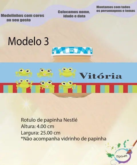 Rótulo Vidro Papinha-sapo