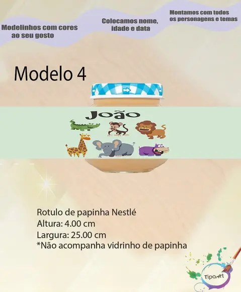 Rótulo Vidro Papinha-safari
