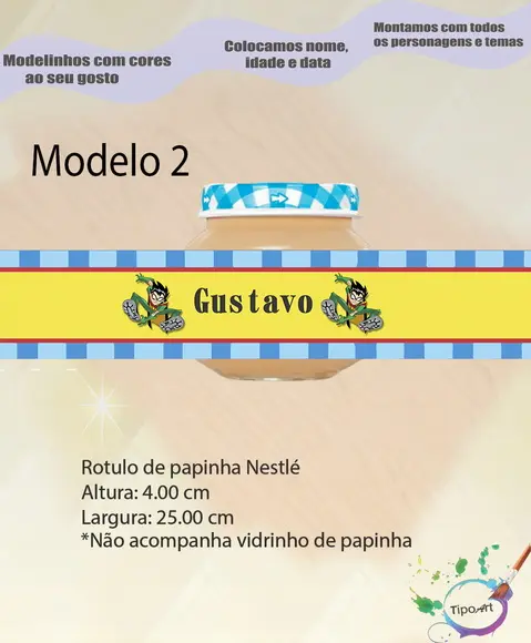 Rótulo Vidro Papinha-robin