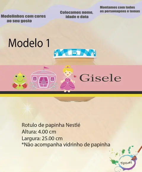Rótulo Vidro Papinha-sapo