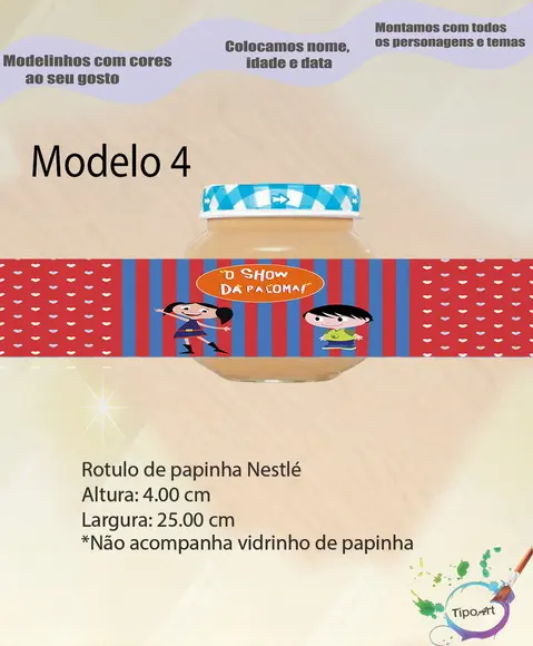 Rótulo Vidro Papinha-show da Luna
