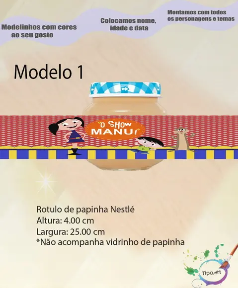 Rótulo Vidro Papinha-show da Luna