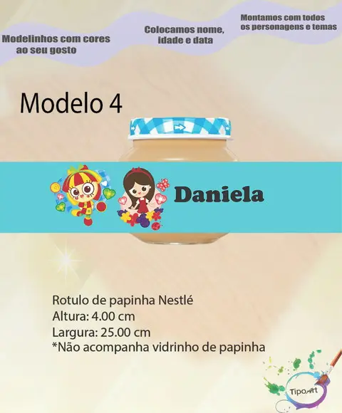 Rótulo Vidro Papinha-sitio do Pica Pau Amarelo