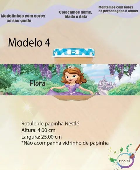 Rótulo Vidro Papinha-sofia