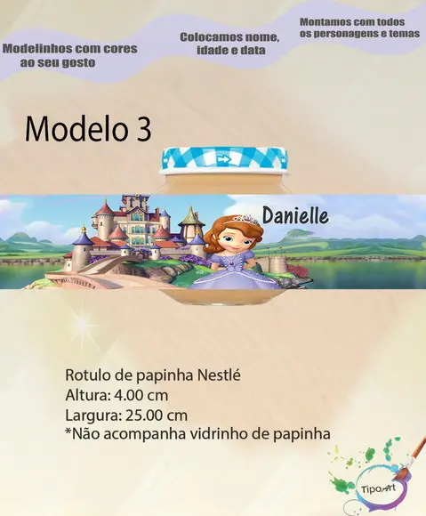 Rótulo Vidro Papinha-sofia