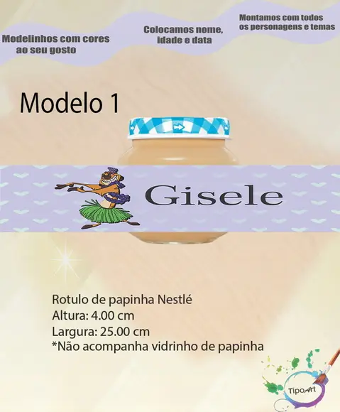Rótulo Vidro Papinha-timão