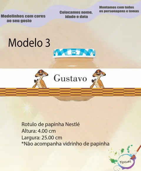 Rótulo Vidro Papinha-timão