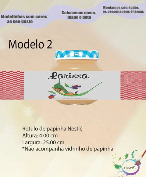 Rótulo Vidro Papinha-timão