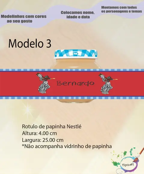 Rótulo Vidro Papinha-transformers