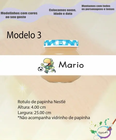 Rótulo Vidro Papinha-verdão