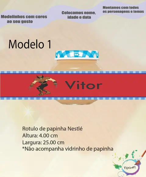 Rótulo Vidro Papinha-x Mens