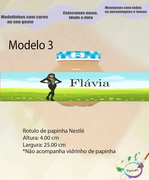 Rótulo Vidro Papinha-x Mens