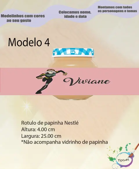 Rótulo Vidro Papinha-x Mens