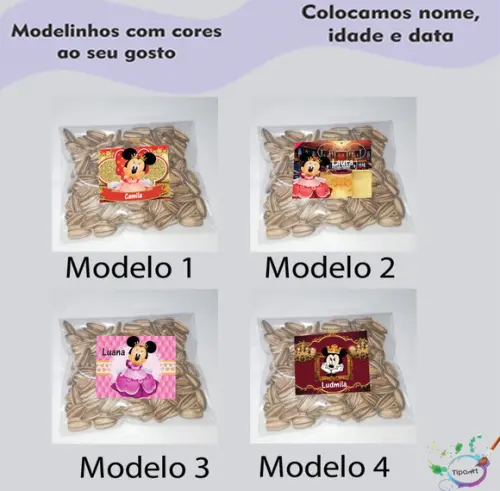 Saquinho com Semente Girassol/minnie Realeza