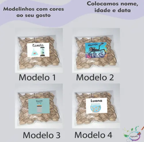 Saquinho Personalizado com Semente Girassol/aquário
