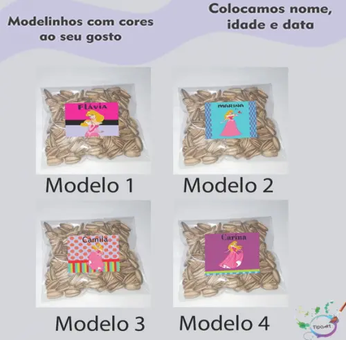 Saquinho Personalizado com Semente Girassol/aurora